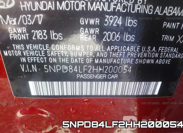 5NPD84LF2HH200054 фото 10