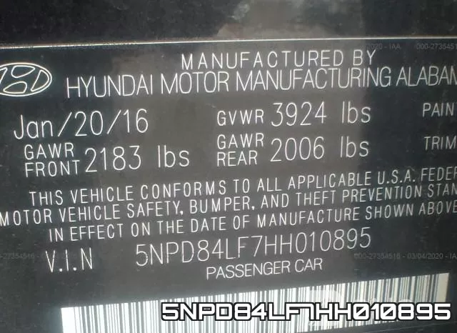 5NPD84LF7HH010895 фото 10