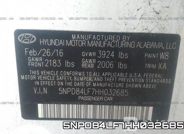5NPD84LF7HH032685 фото 10