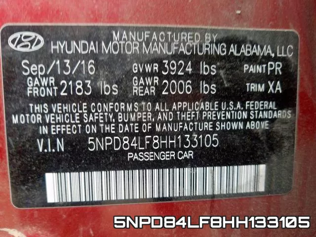 5NPD84LF8HH133105 фото 2