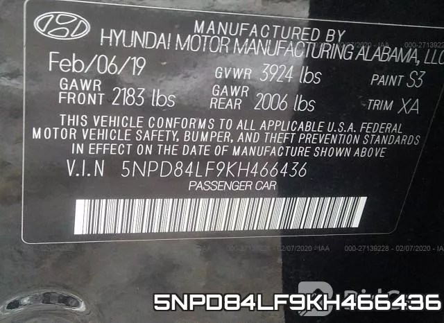 5NPD84LF9KH466436 фото 10