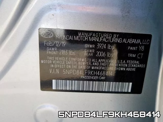 5NPD84LF9KH468414 фото 2