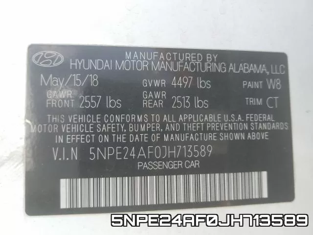 5NPE24AF0JH713589 фото 2