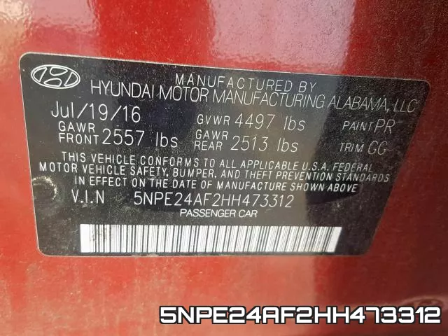 5NPE24AF2HH473312 фото 2