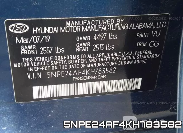 5NPE24AF4KH783582 фото 10
