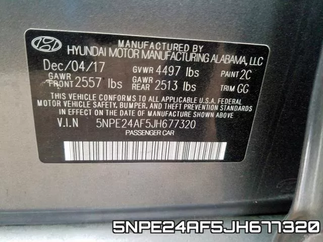 5NPE24AF5JH677320 фото 2
