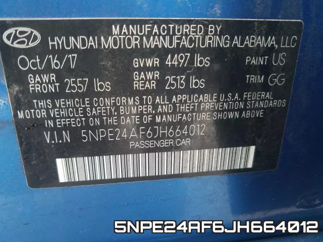 5NPE24AF6JH664012 фото 2