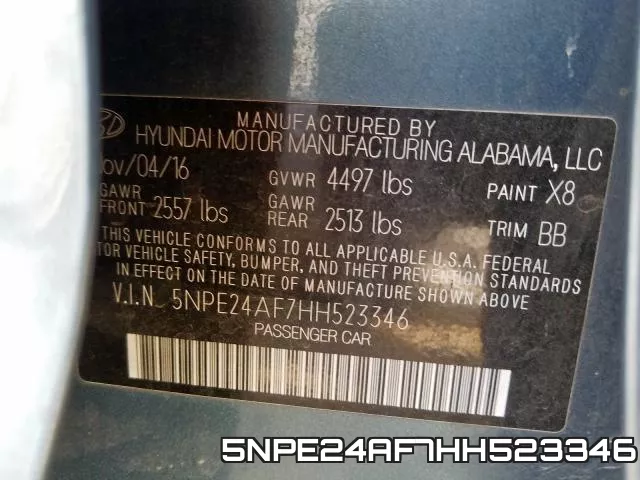 5NPE24AF7HH523346 фото 2