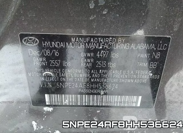 5NPE24AF8HH536624 фото 10