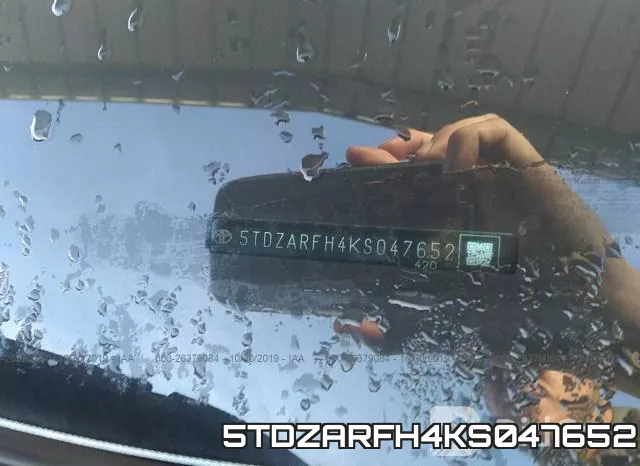 5TDZARFH4KS047652 фото 10