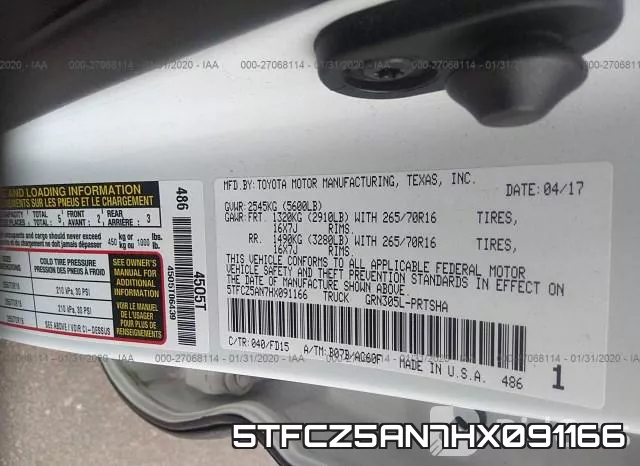 5TFCZ5AN7HX091166 фото 10