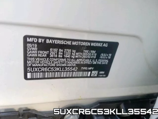 5UXCR6C53KLL35542 фото 2