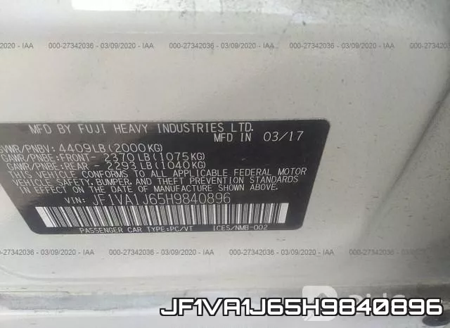 JF1VA1J65H9840896 фото 10