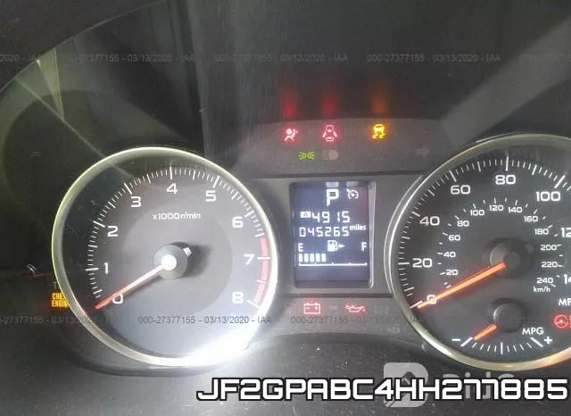JF2GPABC4HH277885 фото 8