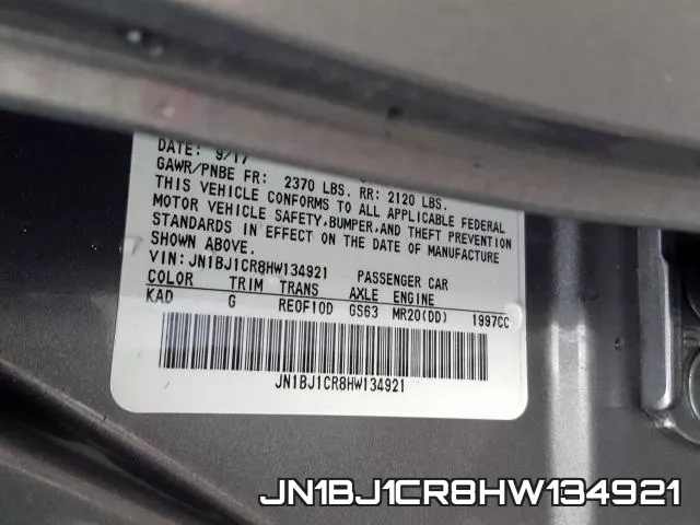 JN1BJ1CR8HW134921 фото 2