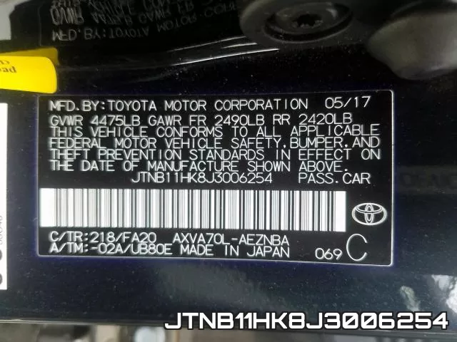 JTNB11HK8J3006254 фото 2