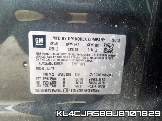 KL4CJASB8JB707829 фото 2