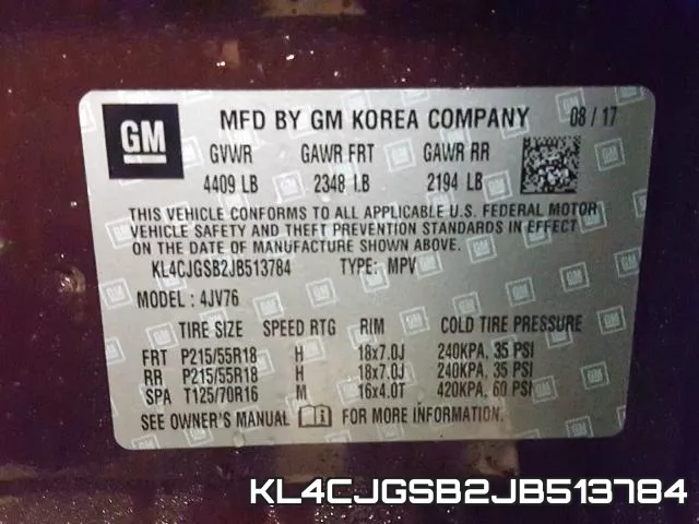 KL4CJGSB2JB513784 фото 2