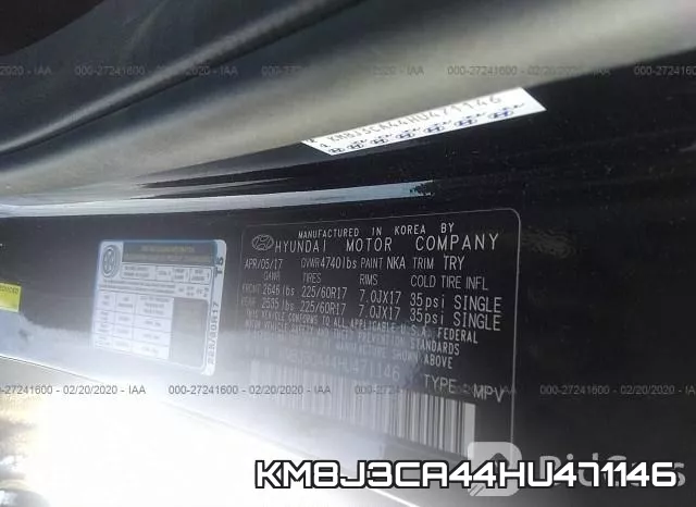 KM8J3CA44HU471146 фото 10