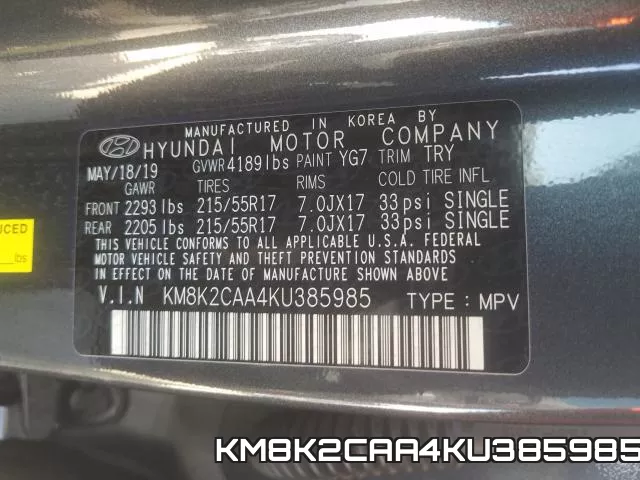 KM8K2CAA4KU385985 фото 2