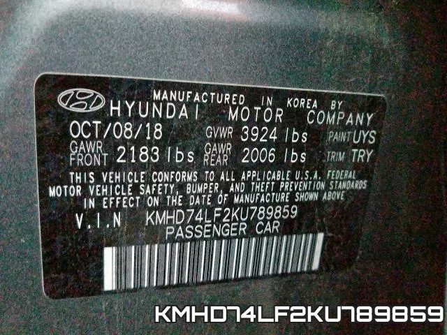KMHD74LF2KU789859 фото 2