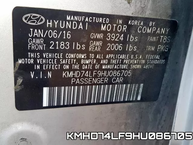 KMHD74LF9HU086705 фото 2