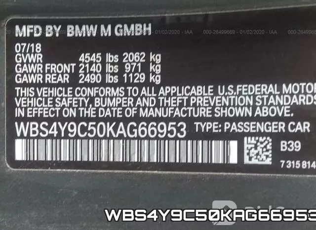 WBS4Y9C50KAG66953 фото 10