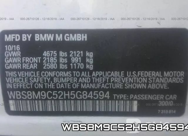 WBS8M9C52H5G84594 фото 10