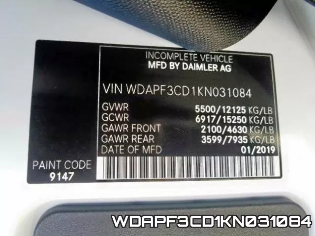 WDAPF3CD1KN031084 фото 2