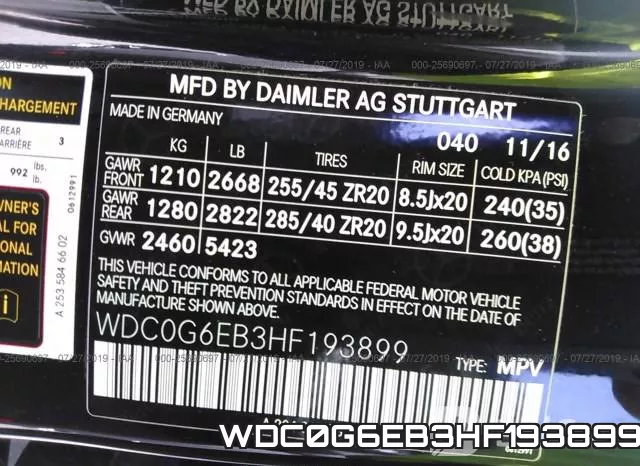 WDC0G6EB3HF193899 фото 10