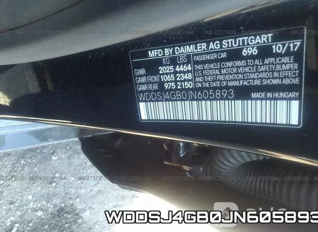 WDDSJ4GB0JN605893 фото 10