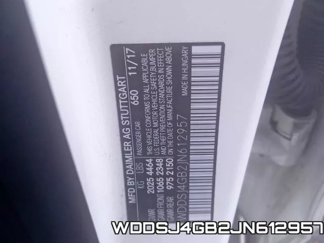 WDDSJ4GB2JN612957 фото 2