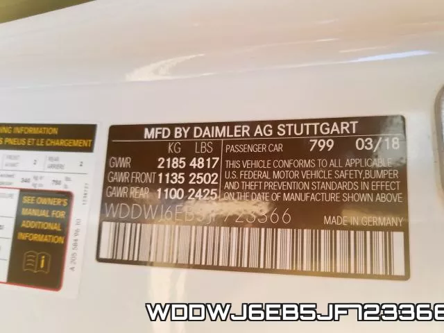 WDDWJ6EB5JF723366 фото 2