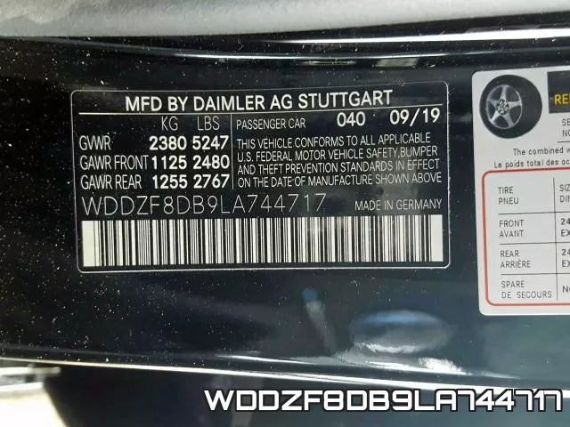 WDDZF8DB9LA744717 фото 2