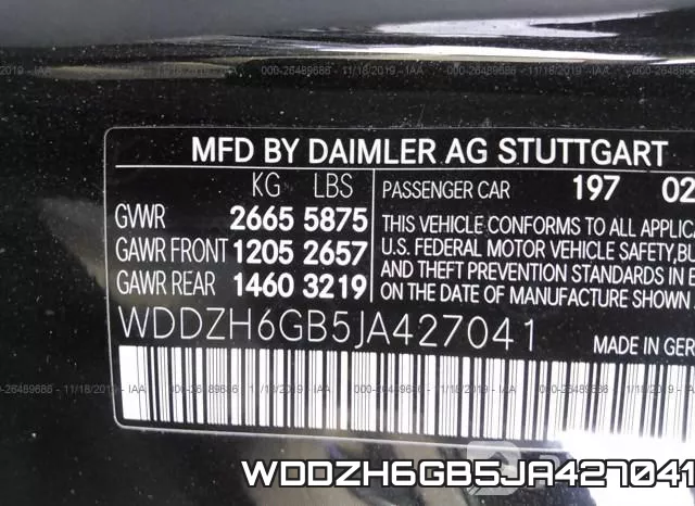 WDDZH6GB5JA427041 фото 10