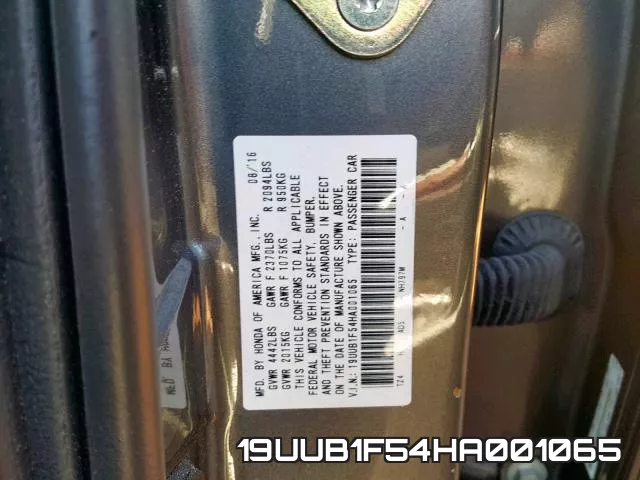 19UUB1F54HA001065 фото 2