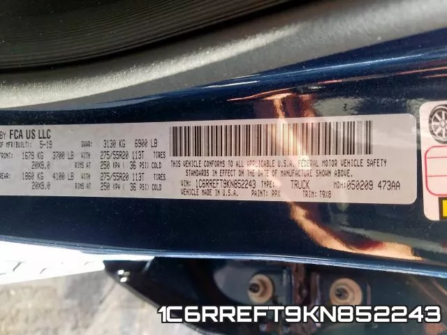 1C6RREFT9KN852243 фото 2