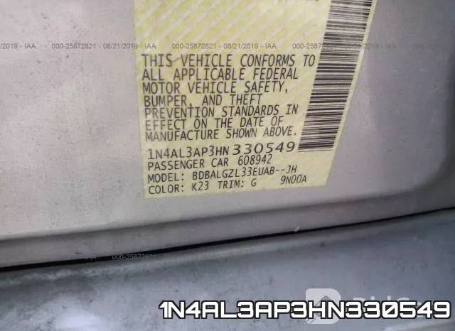 1N4AL3AP3HN330549 фото 10