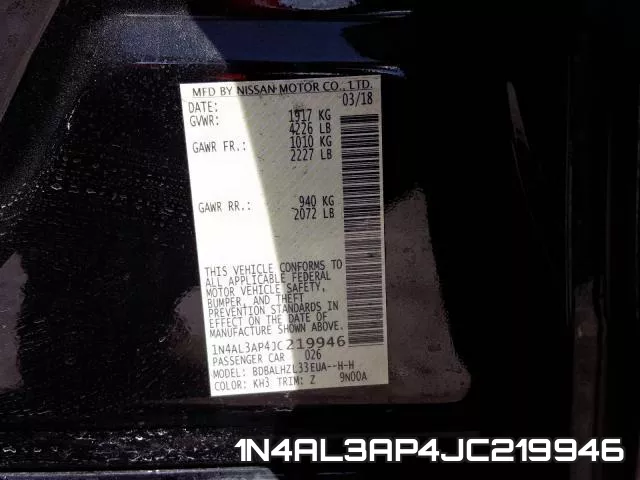 1N4AL3AP4JC219946 фото 2