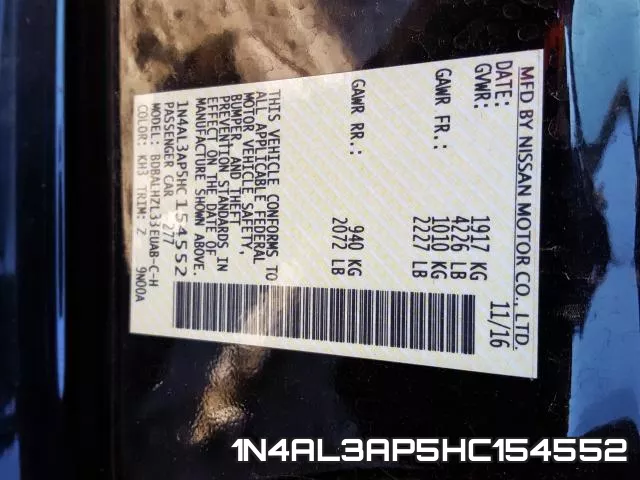 1N4AL3AP5HC154552 фото 2