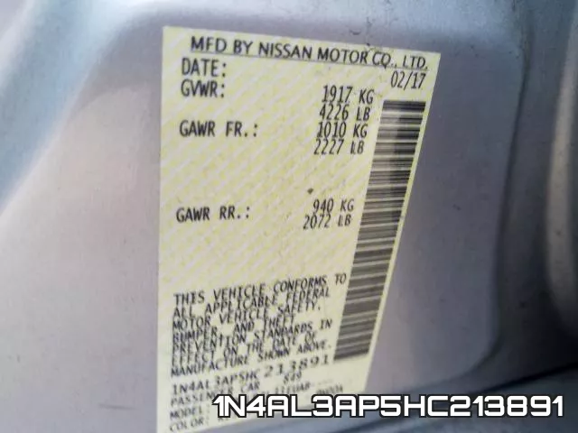 1N4AL3AP5HC213891 фото 2