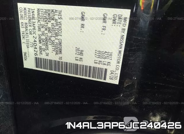 1N4AL3AP6JC240426 фото 10