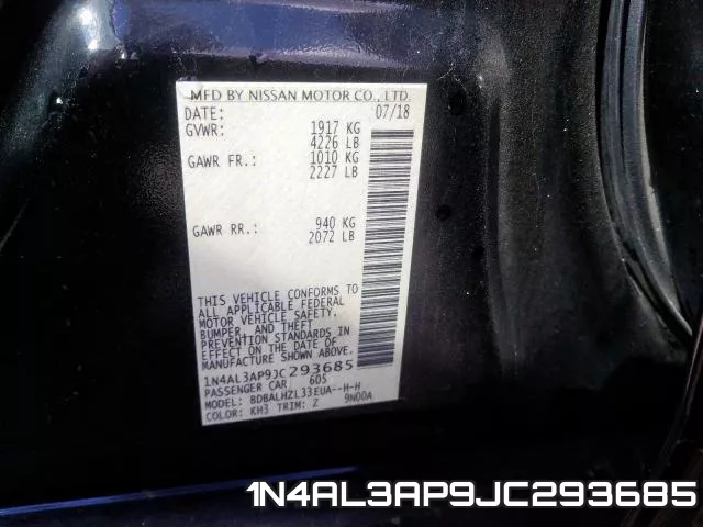 1N4AL3AP9JC293685 фото 2