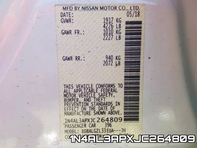 1N4AL3APXJC264809 фото 2
