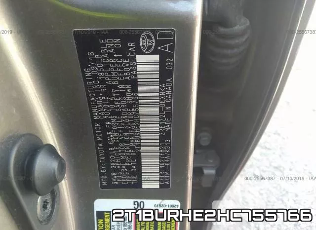 2T1BURHE2HC755766 фото 10