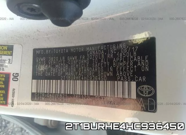 2T1BURHE4HC936450 фото 10