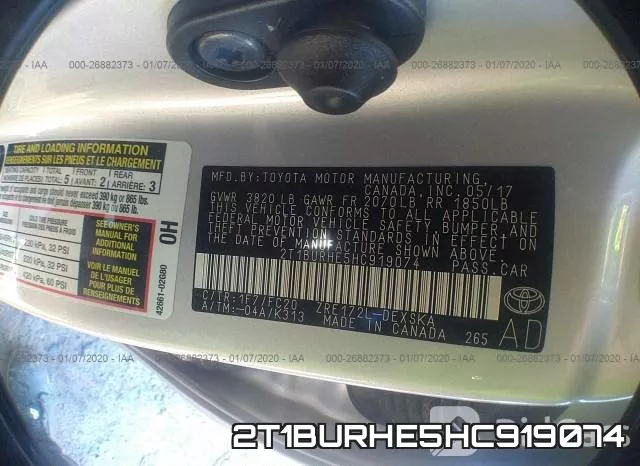 2T1BURHE5HC919074 фото 10