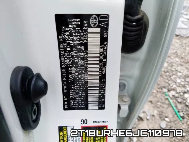 2T1BURHE6JC110978 фото 2