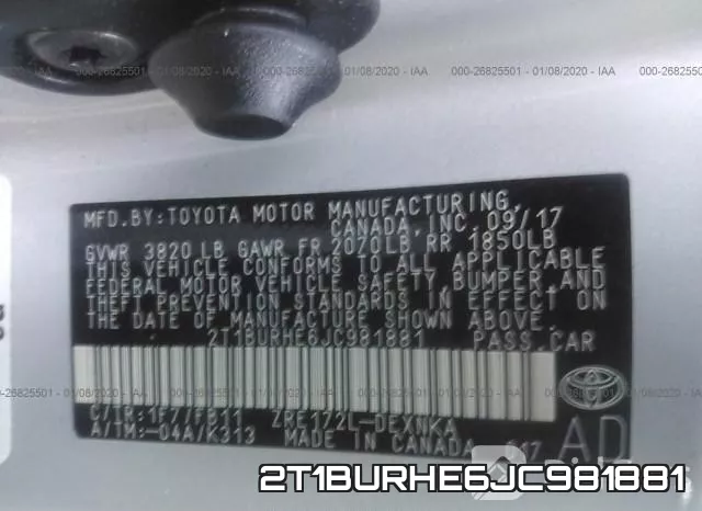2T1BURHE6JC981881 фото 10