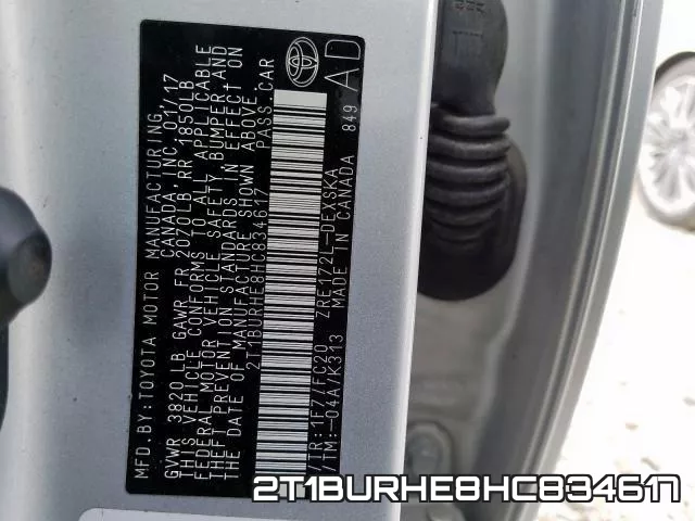 2T1BURHE8HC834617 фото 2